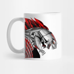 mechagodzilla gojira ecopop kaiju beast in cyber art Mug